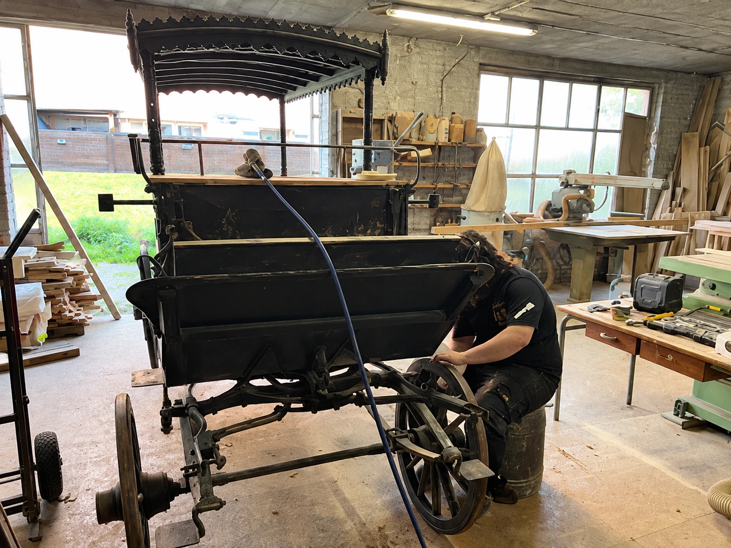 Le travail de restauration à l’atelier
