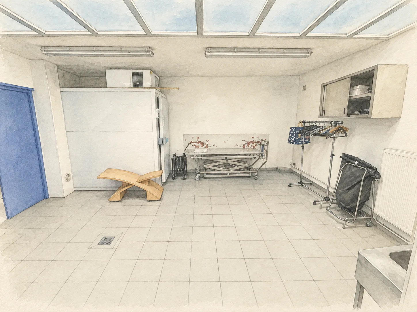 Laboratoire de Rumilly-en-Cambrésis — photographie transformée en illustration dessinée par IA, pour une présentation sobre et respectueuse.